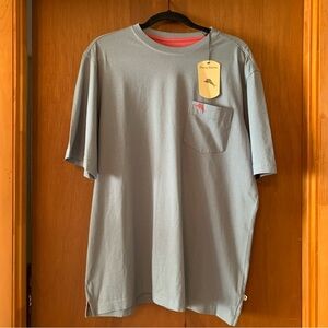 Tommy Bahama Men’s NWT Large Iced Slate Gray Short Sleeve 100% Cotton T-Shirt